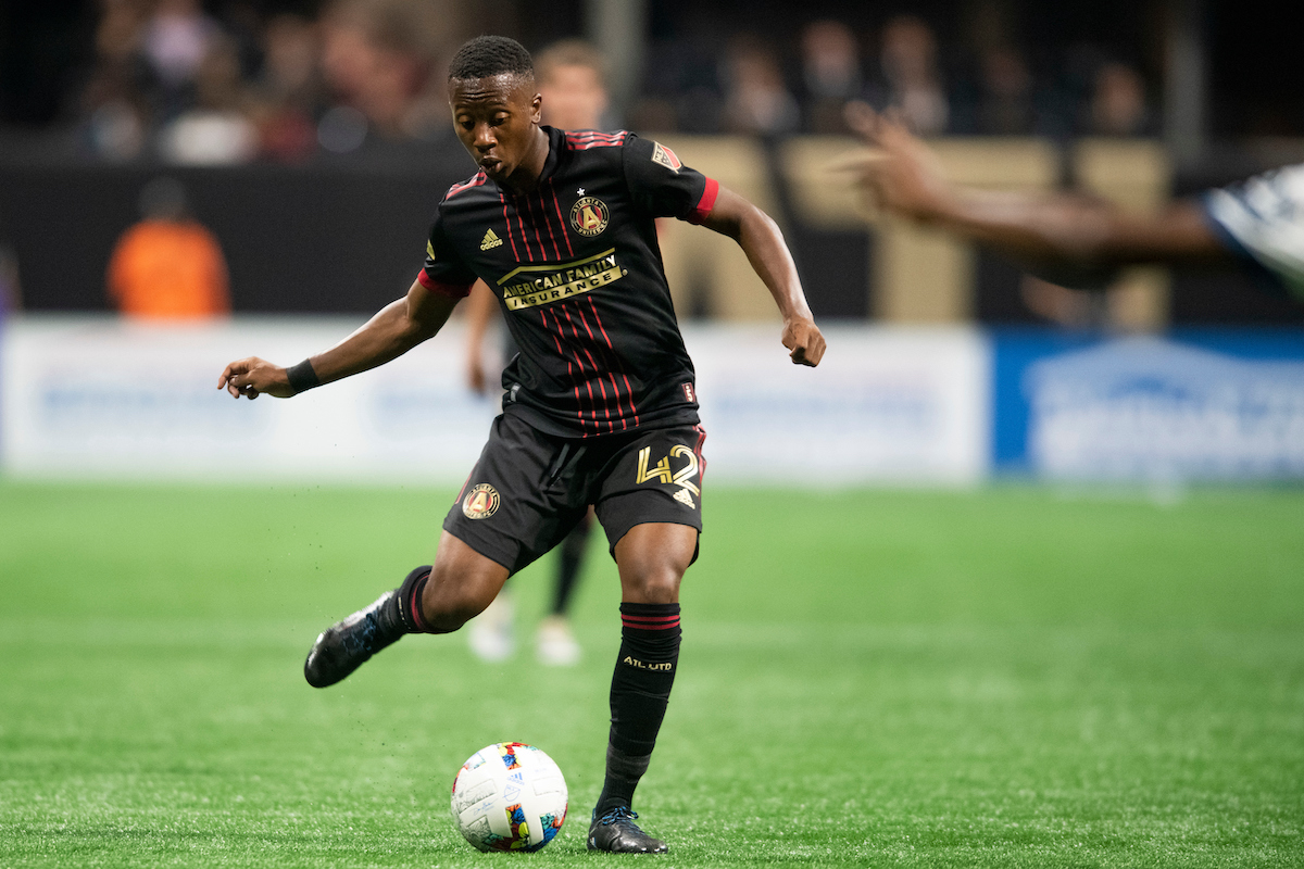Though Ajani Fortune, 20, didn't get to touch the ball, he achieved a dream last weekend playing for Atlanta United. (File photo by AJ Reynolds/Atlanta United)