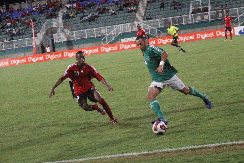 Kevin Molino vs Guyana at the 2010 Digicel Cup