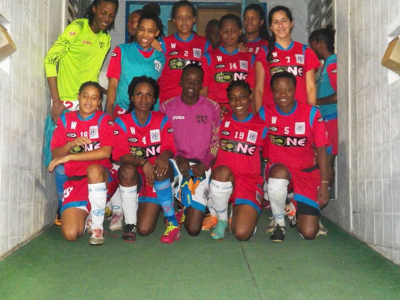 Members of the St. Ann’s Rangers FC Women’s 2014 TT WoLF Premier Division title winning squad.