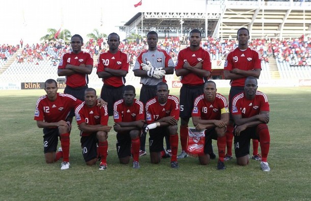 T&T team line up before India match.