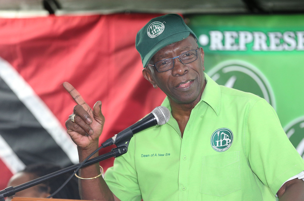 Former FIFA vice-president Jack Warner speaks during an Independent Liberal Party community meeting on June 11, 2015