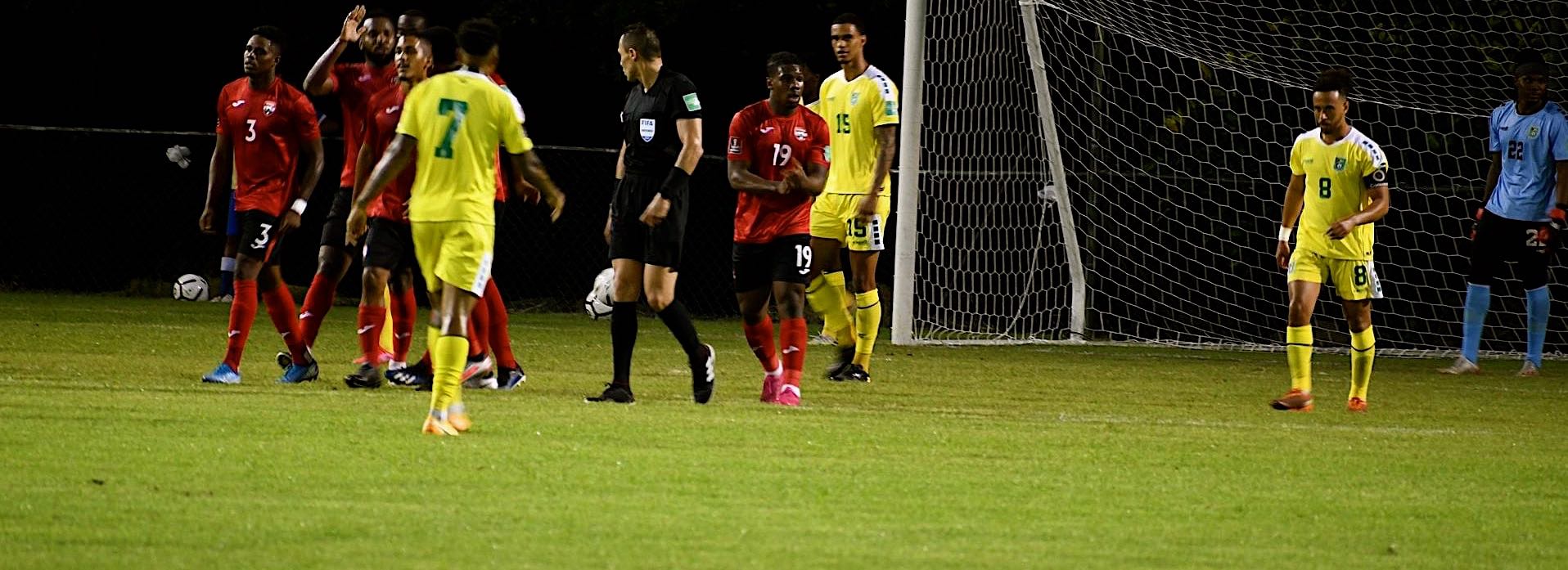 Debudant attacker Daniel Phillips #19 in action vs Guyana at yesterday's World Cup qualifying match against Guyana - Photo courtesy: TTFA Media