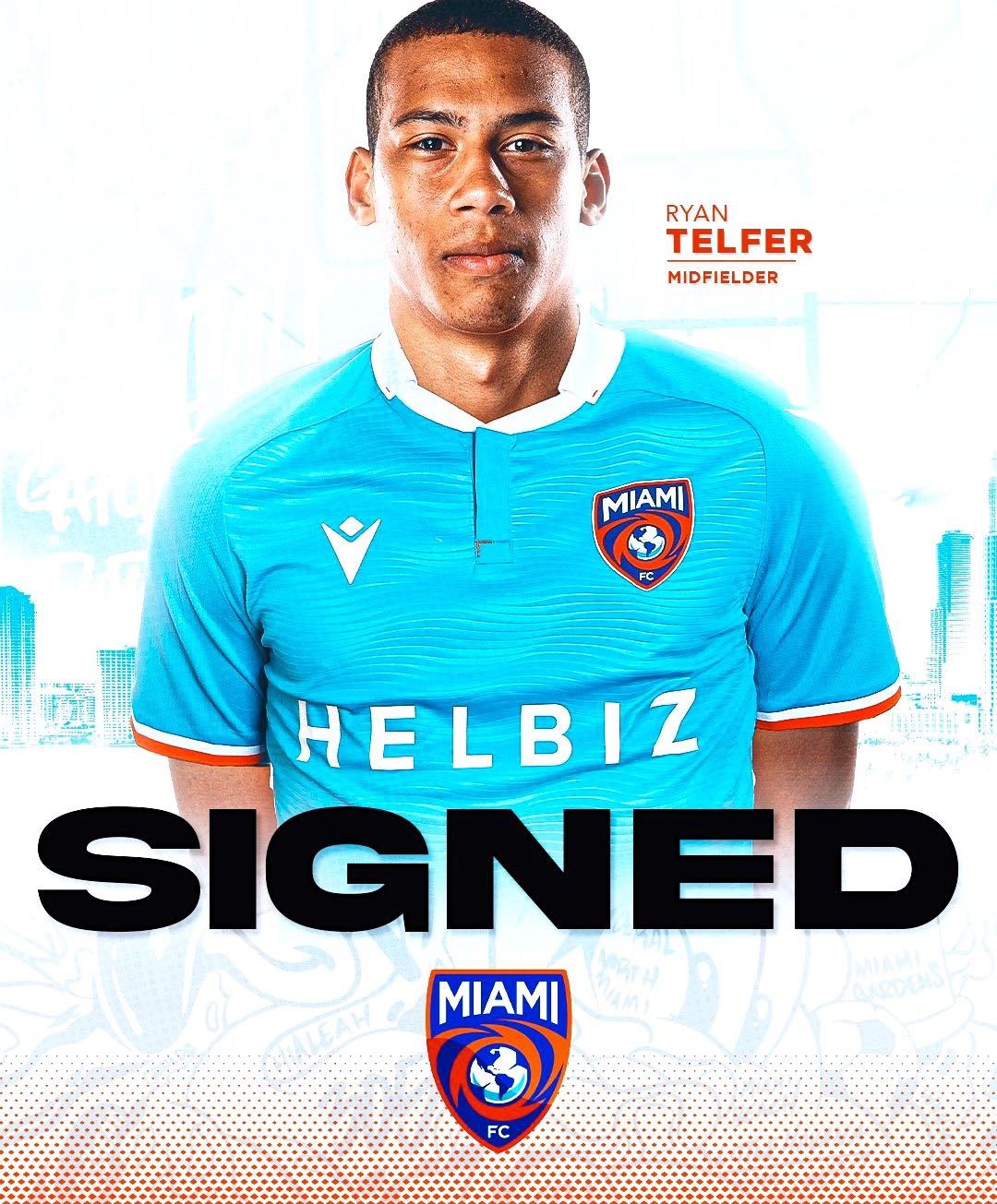 Midfielder Ryan Telfer signs with USL Championship team, Miami FC