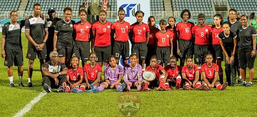 The T&T u-14 players and staff of the just concluded CFU 2019 Girls' U-14 Challenge Series. ...Daniel K. Prentice