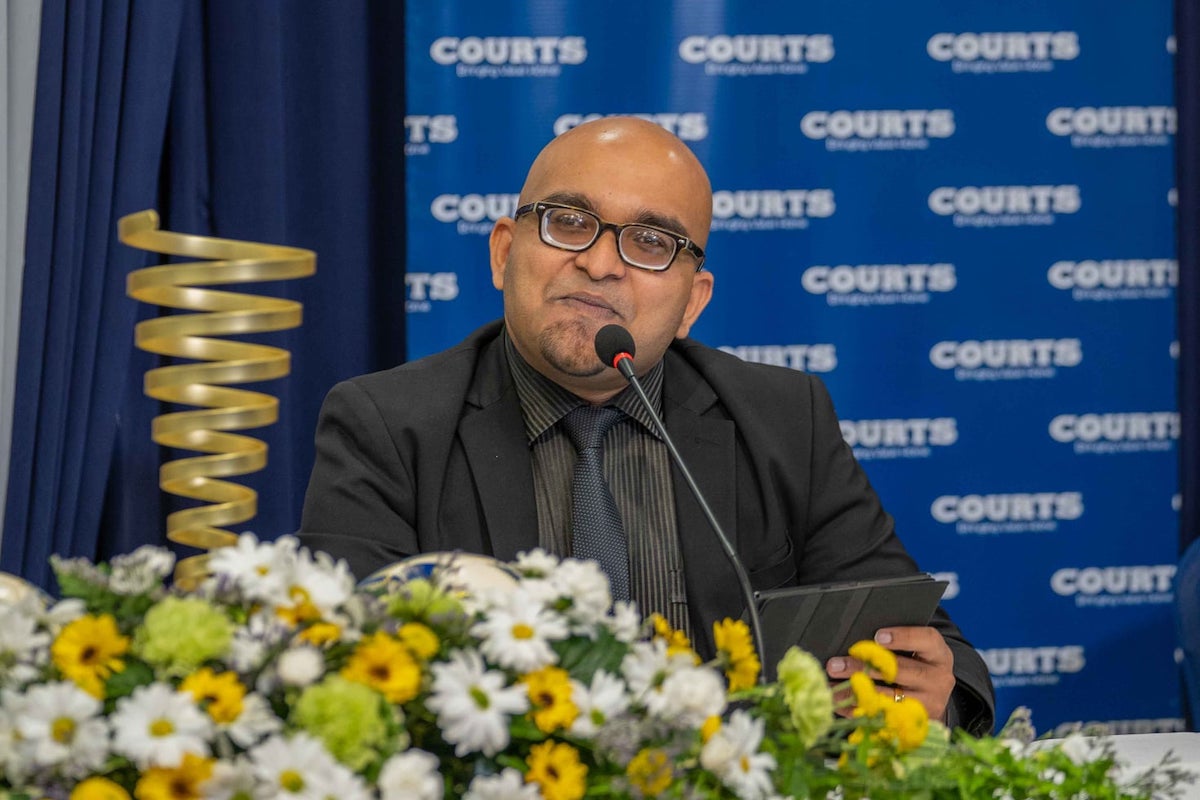 Shahad Ali, public relations officer of Unicomer (Trinidad) Limited, at the media launch of the Courts Caribbean Classic on Thursday, March 24th 2022