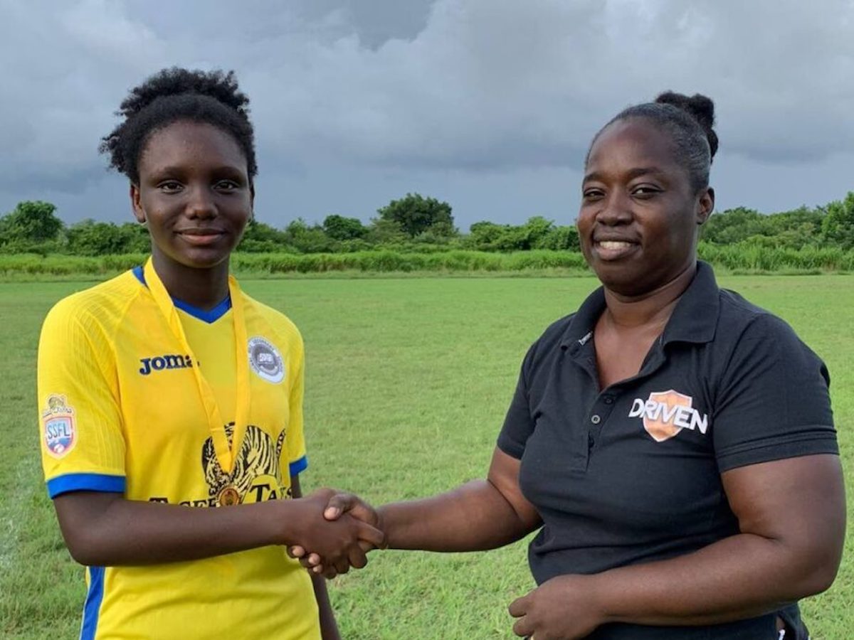 Signal Hill Secondary's Maddison Campbell scored the winner in the Coca Cola Tobago Zone final on Sunday, November 27th 2022 at the Dwight Yorke Stadium, Bacolet, Tobago.
