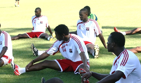 #12 Kevaughn Connell in training with the T&T team (Photo: Shaun Fuentes).