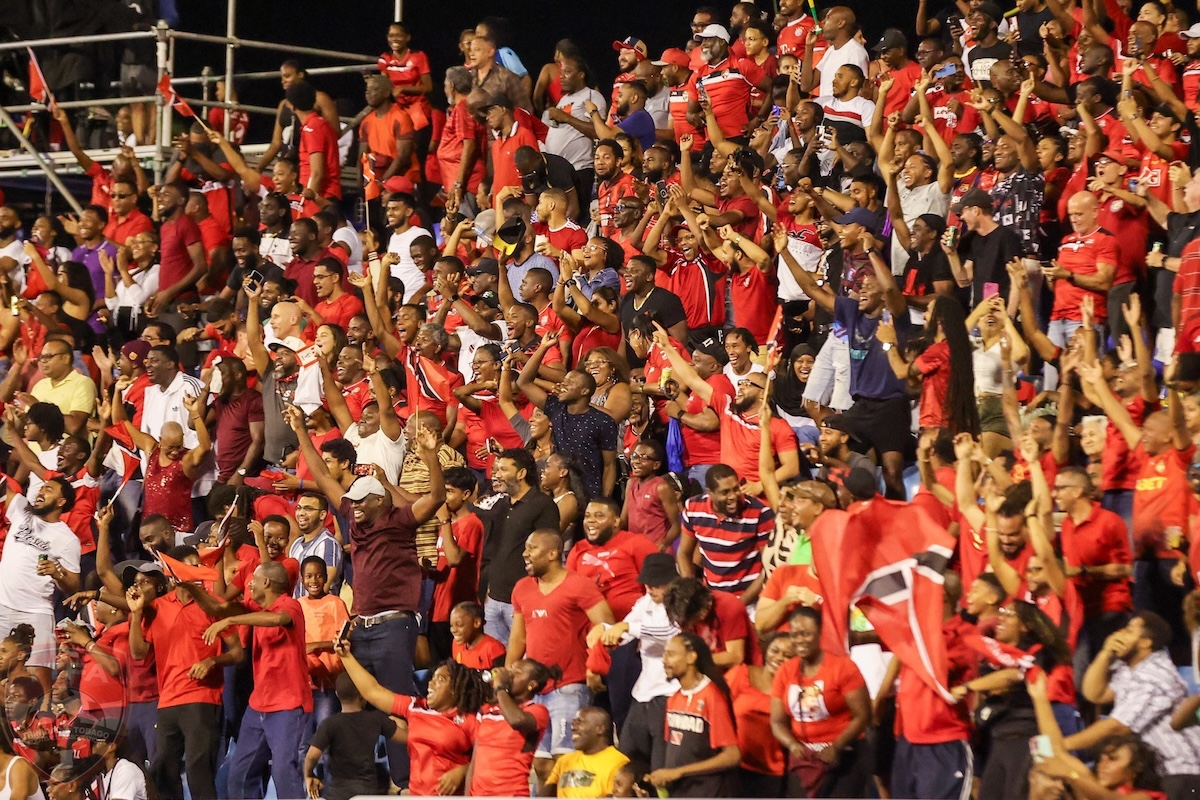 A section of the Trinidad and Tobago supporters during a 2-1 victory over the United States at the Hasely Crawford Stadium, Port of Spain on Monday, November 20th 2023.