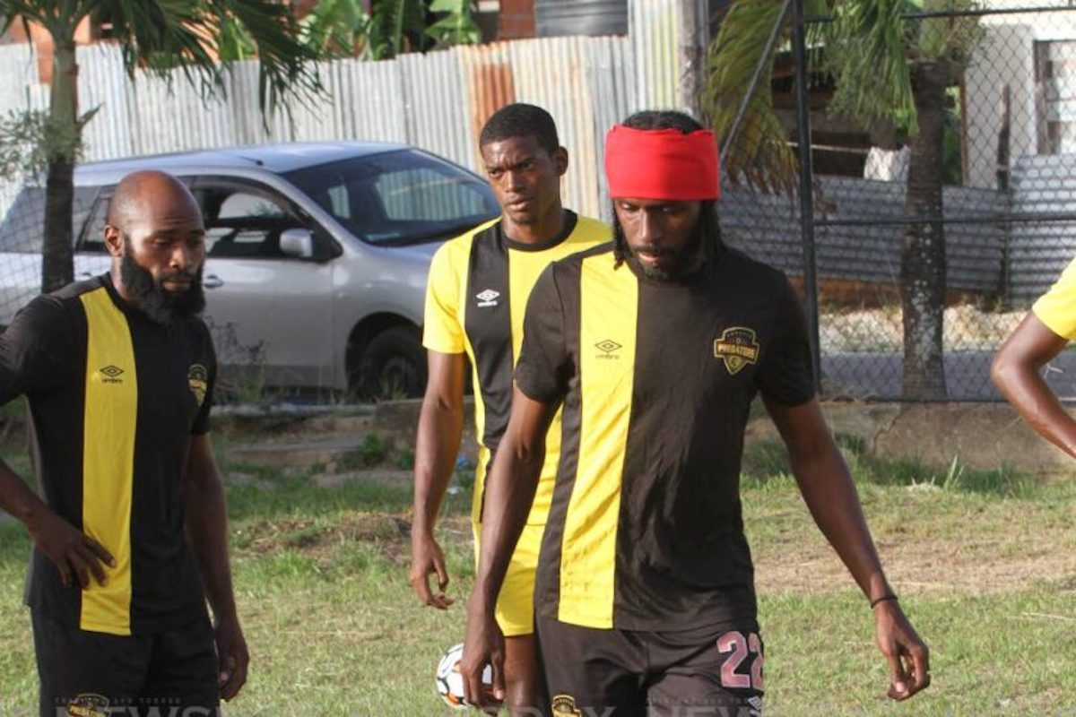 Cunupia FC and former T&T player Keon Daniel participates in a team training session at Prime Minister’s Grounds, Five Rivers, Arouca, on April 14th 2022. PHOTO: Angelo Marcelle