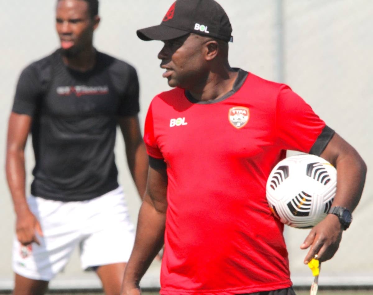 Trinidad and Tobago Interim Head Coach Angus Eve during a training session on Sunday July 4th 2021 in Boca Ration, FL