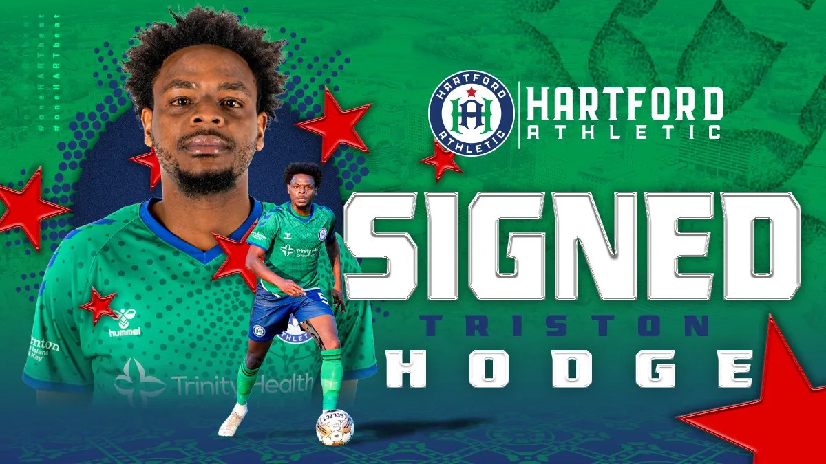 Hartford Athletic defender Triston Hodge will return to Hartford for the 2024 season