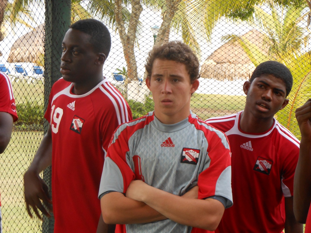 Johan Welch with his T&T teammates.