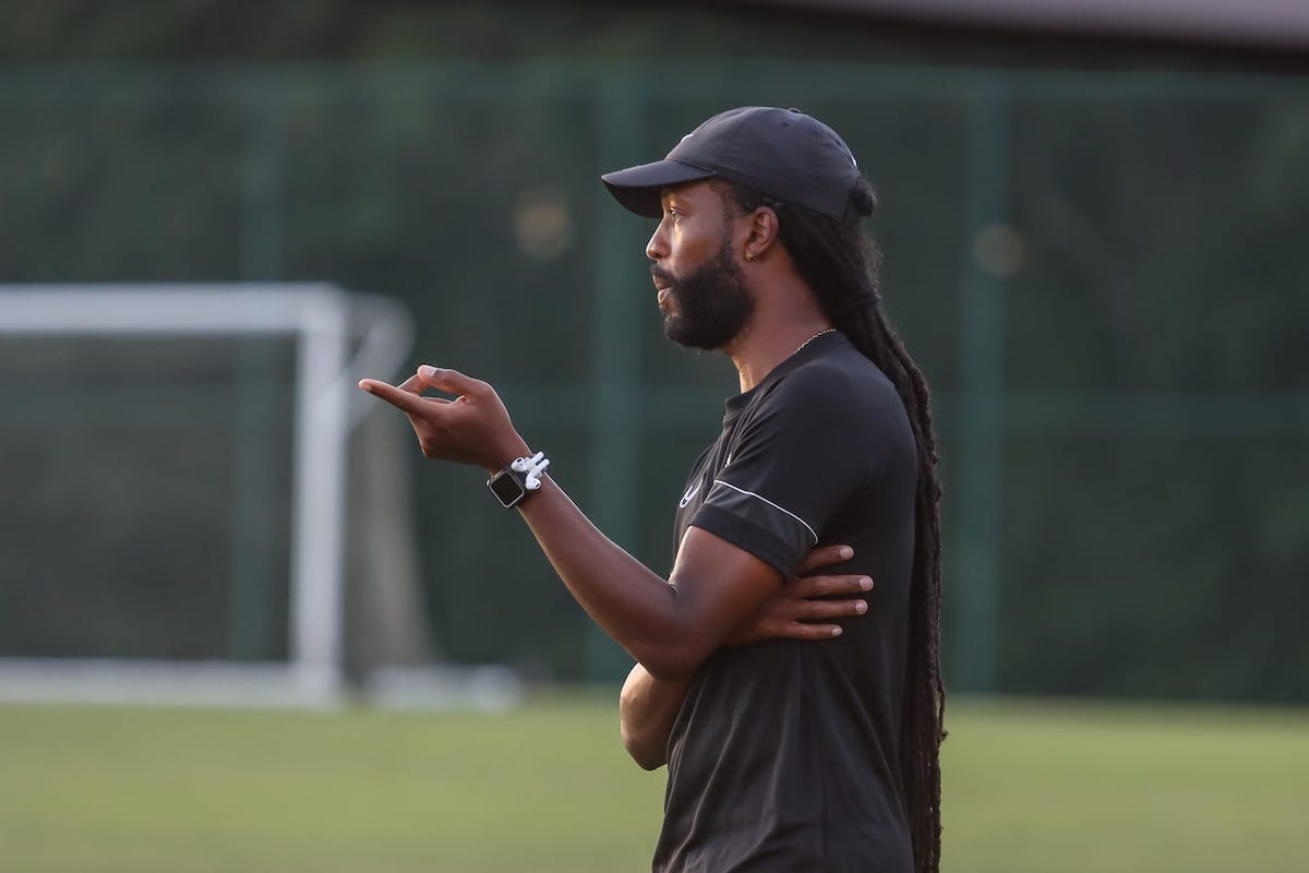 Pensacola FC Head Coach Dean Logan watches as his team takes on Florida Roots during the National Premiere Soccer League game at Ashton Brosnaham Park on Wednesday, June 16, 2021. The game ended in a 3-3 draw. PHOTO: Jody Link/online@pnj.com