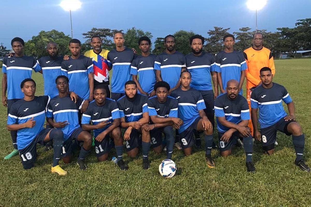 Members of the Maloney Eagles FC team pose for a photo before their opening match of the 2023 Eastern Football Association season against Malabar Young Stars on September 17th 2023.