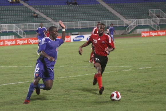 Kevin Molion vs Haiti in 2010 Caribbean Cup - T&T won 4-0.