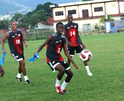 Kevin Molino training with T&T.