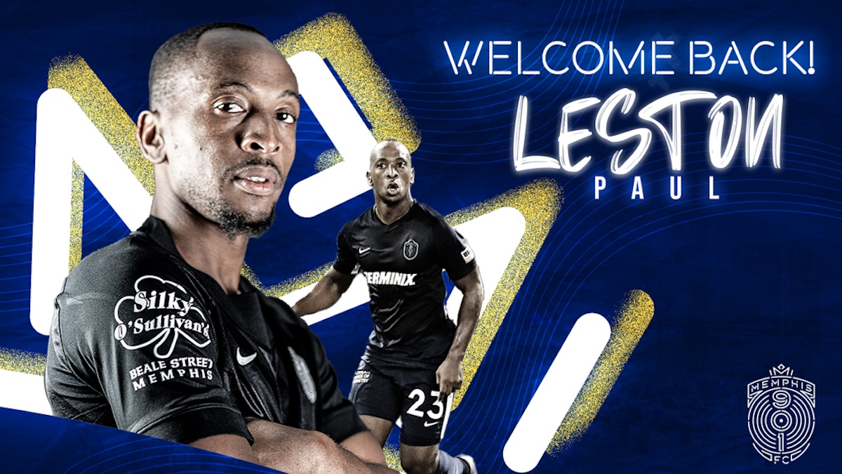 Memphis 901 FC re-signs team captain Leston Paul