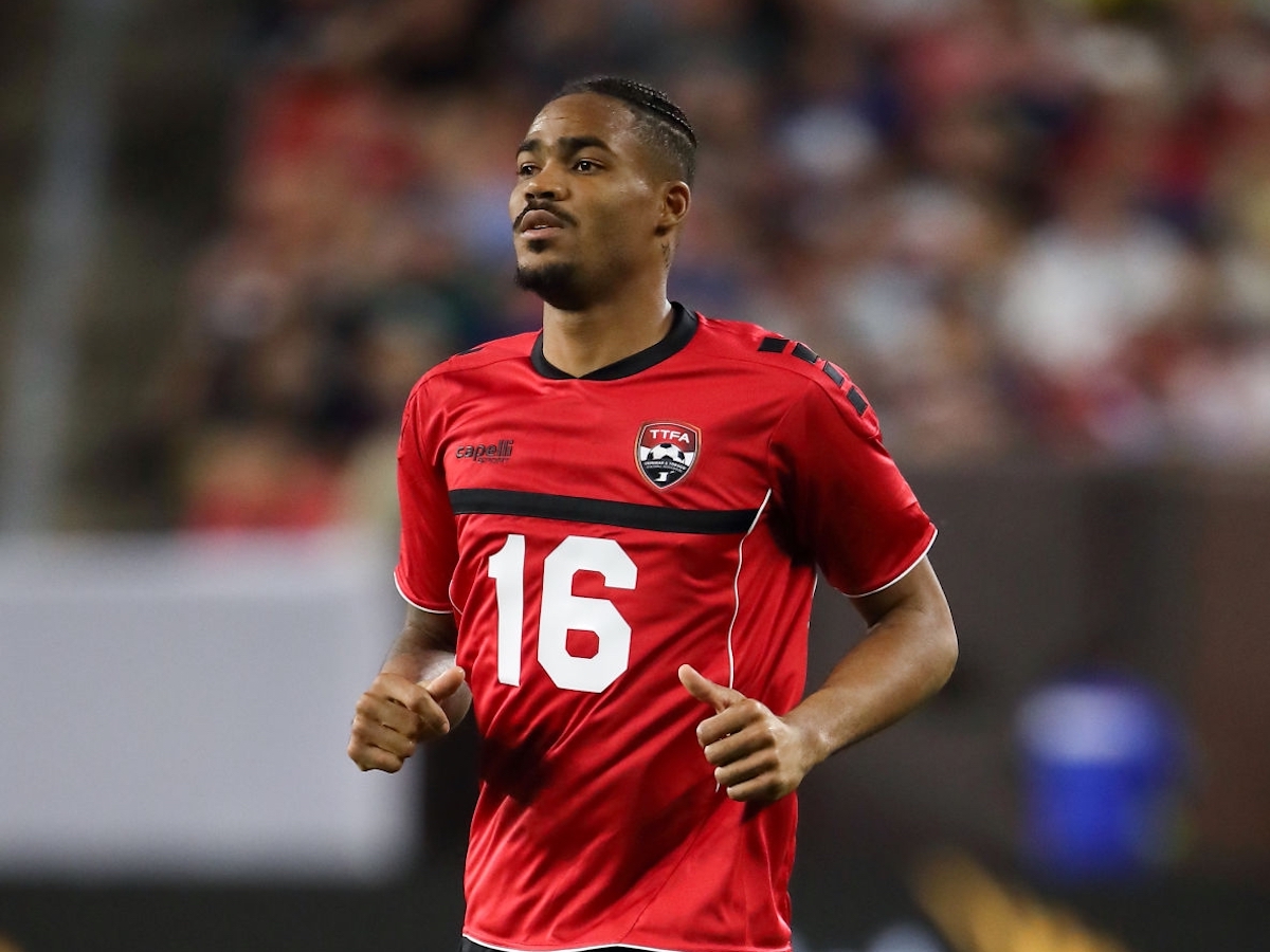 Alvin Jones of Trinidad and Tobago during the Group D 2019 CONCACAF Gold Cup fixture between United States of America and Trinidad & Tobago at FirstEnergy Stadium on June 22, 2019 in Cleveland, Ohio. (Photo by Matthew Ashton - AMA/Getty Images)