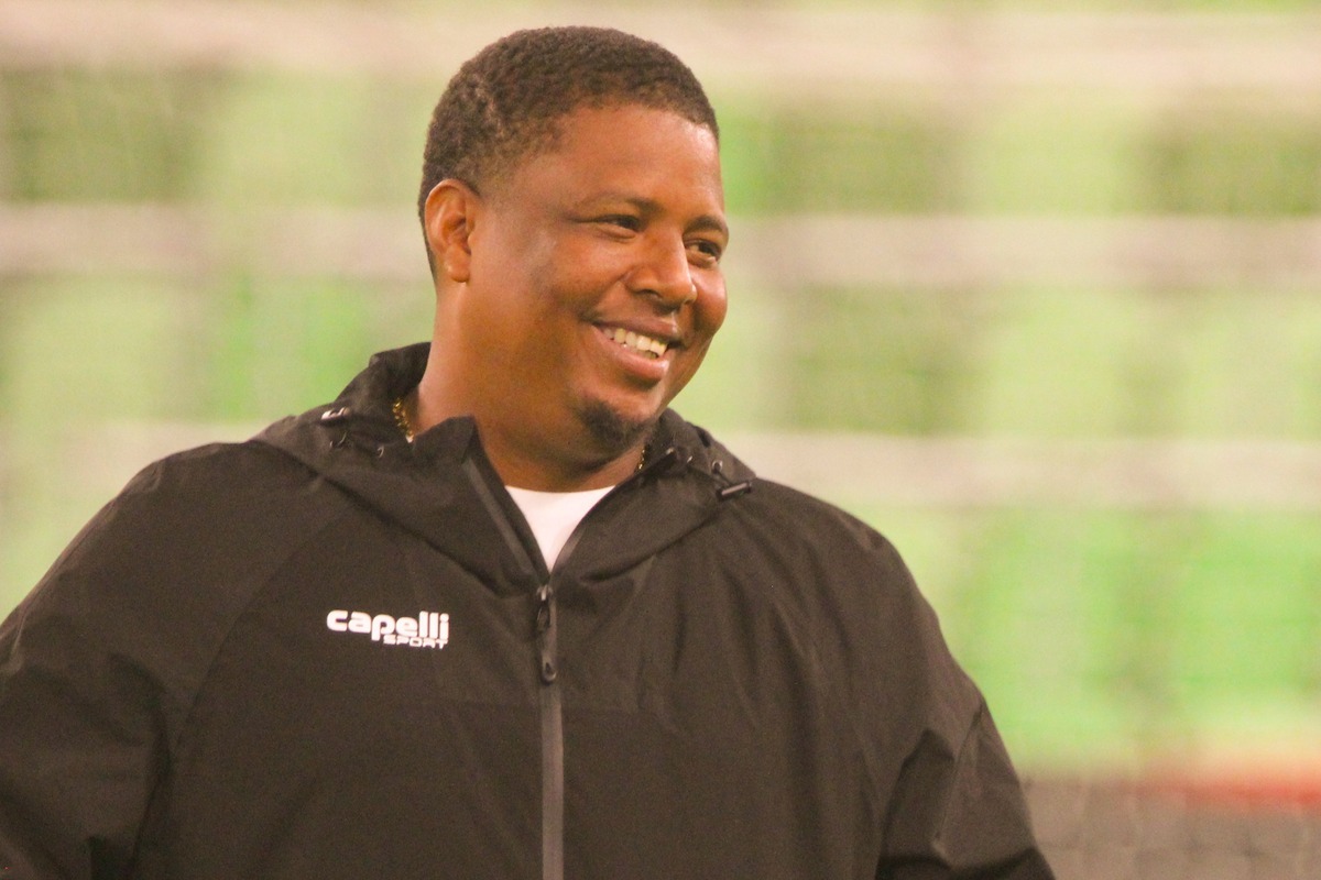 Assistant Coach Derek King at a Trinidad and Tobago training session at Q2 Stadium, Austin Texas on November 15th 2023.