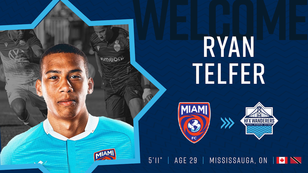 Halifax Wanderers sign Canadian/Trinidadian forward Ryan Telfer