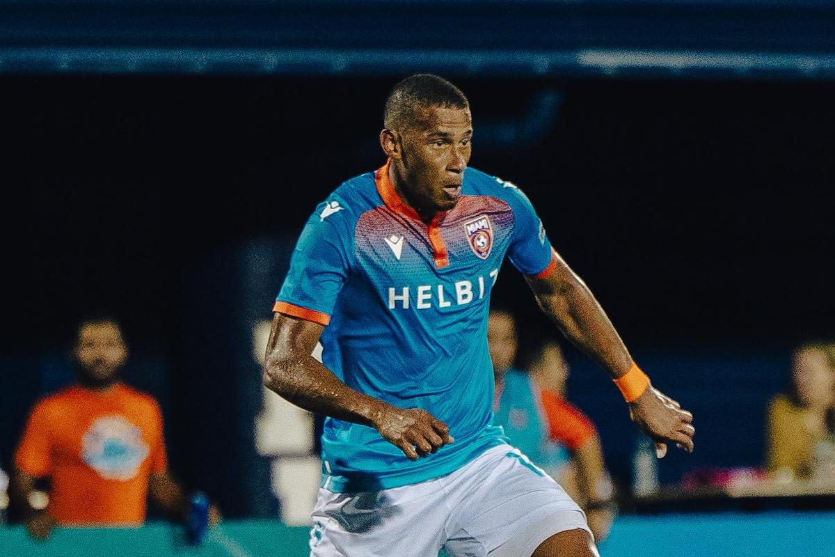 Miami FC's Ryan Telfer in action during a USL Championship game against El Paso Locomotive FC at FIU Stadium, Miami, FL on August 5th 2023.