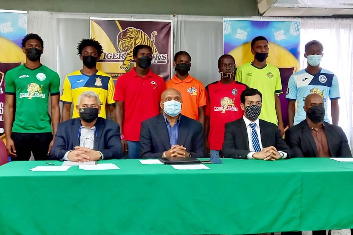 The launch of the Tiger Tanks’ Under-20 football tournament, on Thursday March 24th 2022, at the National Cricket Centre, Couva.