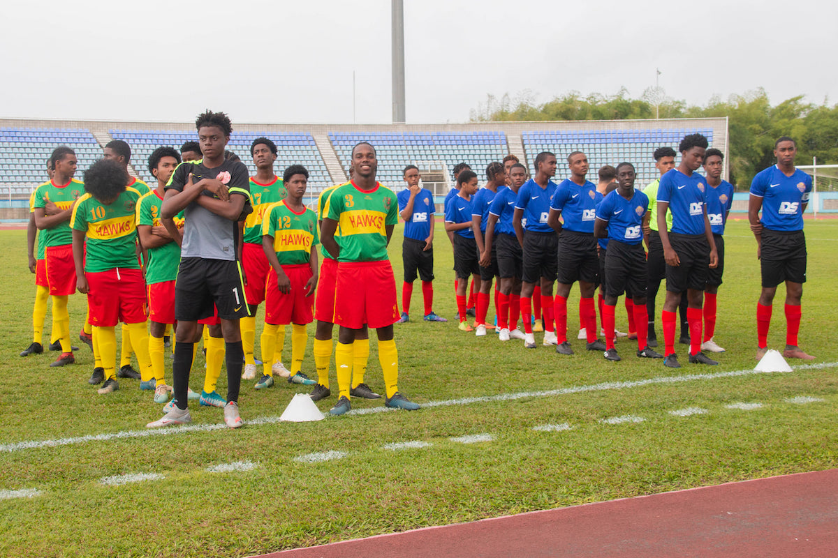 Trendsetter Hawks and Soccer Made Simple at the launch of the 2022 NLCL U19 Community Cup at Ato Boldon Stadium, Couva on Sunday April 24th 2022.