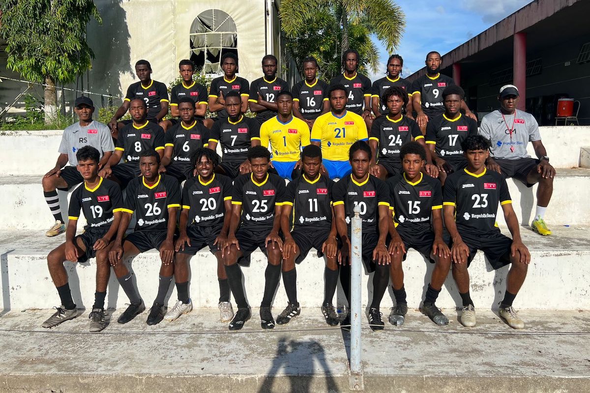 Members of the University of Trinidad and Tobago men’s football team.