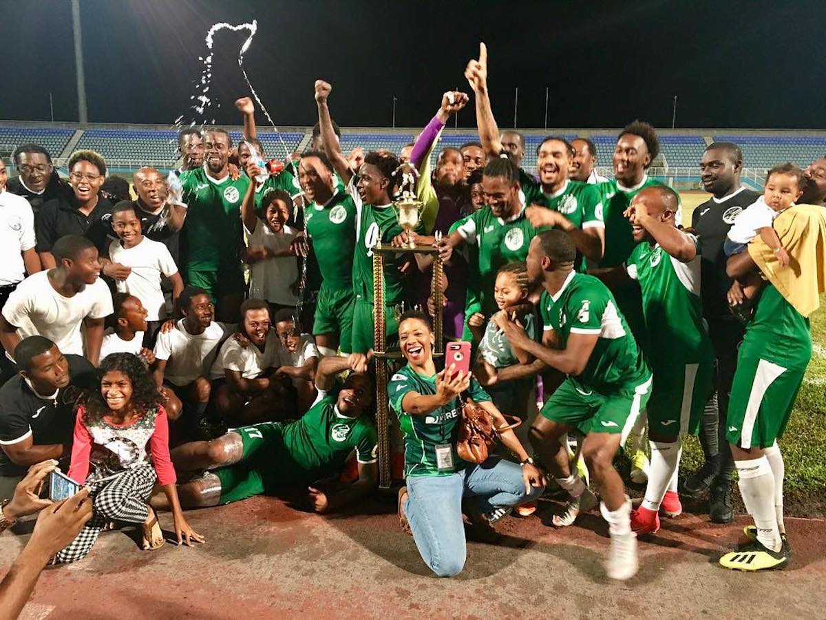 GLORY DAYS: W Connection in celebratory mode after being crowned 2018 T&T Pro League Champions.