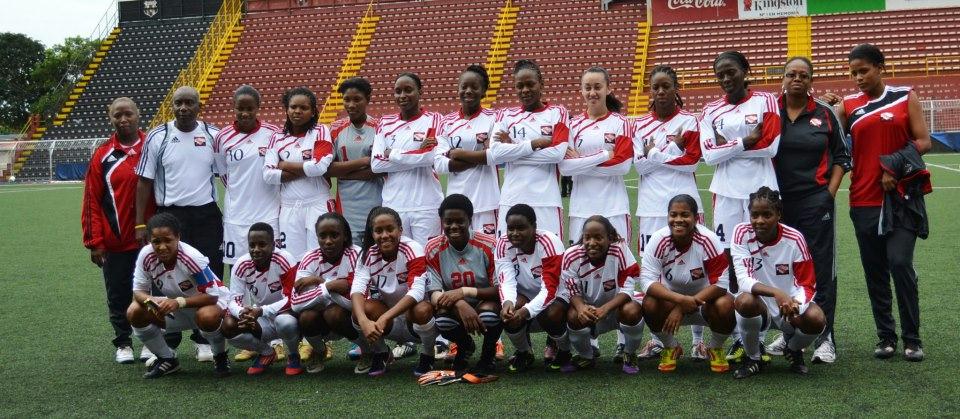 Trinidad and Tobago’s senior women team at the Costa Rican FIFA Goal Project Centre in San Jose.
